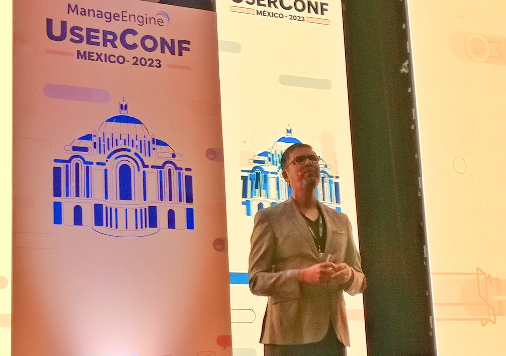 visiontechmx's tweet photo. Rajesh Ganesan, presidente de ManageEngine, da la bienvenida al evento y analiza el futuro del trabajo para la nueva Empresa Digital. #UserConfMexico
@ManageEngineLA @rajesh05 https://t.co/kqBFgO6053