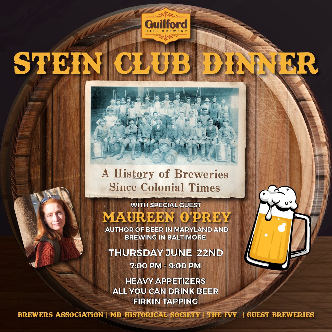 Join me next week for great brews, food and history! #beerhistory #beerlovers #marylandhistory