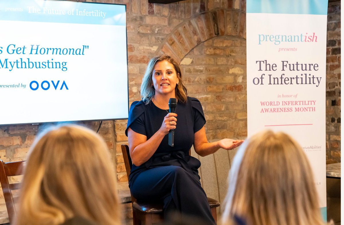 pregnantishmag's tweet photo. Back from our amazing #WorldInfertilityAwareness event in Chicago. On agenda: Access, Advocacy, #AI, 3rd party repro w/incredible fertility advocates like former Miss Michigan @JaclynMisch + @BrokenBrownEgg TU @FerringUSA @ConceiveAble @OOVAlife Dr. Roohi + more for supporting! https://t.co/oyPbueI0Rs