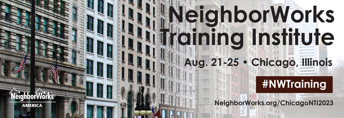 neighborworks's tweet photo. Chicago’s dedication to and support of community development makes the city the perfect backdrop for our next training institute. Take a look at our new and updated courses and then register to join your peers Aug. 21-25! https://t.co/HHFWuaqC7y #ProfessionalDevelopment https://t.co/GAWvbfjjBc