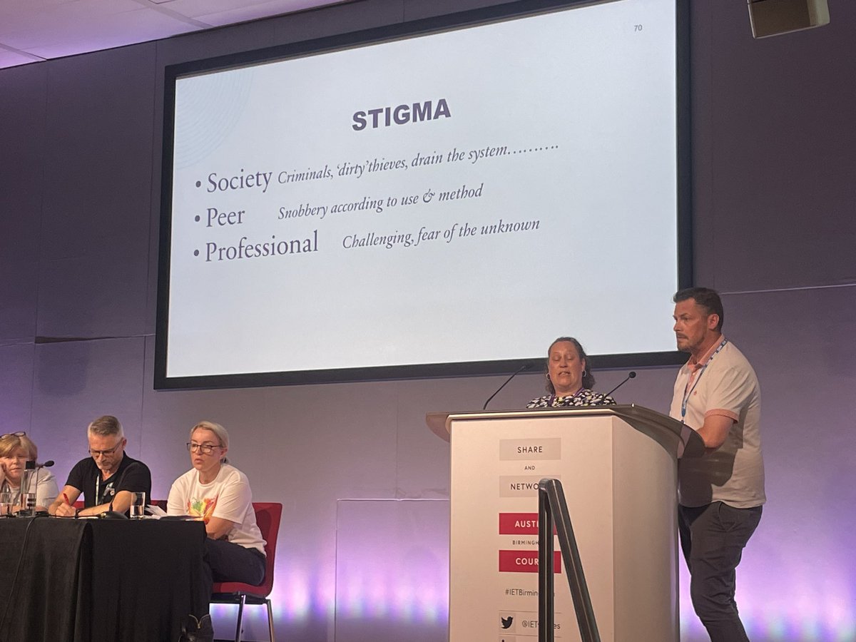 Emily Dalloway &amp; Nathan Lowe are breaking the stereotypes of drug use and highlight the importance of understanding the causes behind it to help retention. Also, presenting the importance of testing in drug and alcohol services. #NHIVNA23
