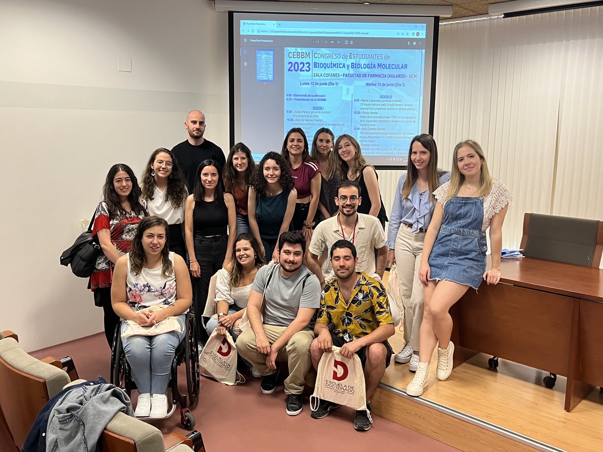 BBM_UCM's tweet image. Ayer terminamos el congreso de estudiantes BBM_UCM,  con las últimas charlas y los premios a las ponencias a Ana García Casas (Quimicas), Nerea Palao (Farmacia) y Santiago Rodríguez Carreiro (Medicina)
¡Enhorabuena!
#BBM_UCM
#seminarioscientificos
#seminariosBBM_UCM