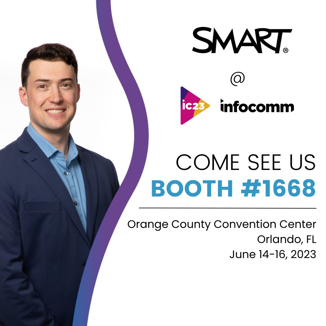 ConnorfromSMART's tweet photo. Day one of #Infocomm2023 is well underway! Come see us @SMARTCollab at booth 1668 for a look at what’s new at SMART! @SMART_Tech @InfoComm #proav #AVTweeps https://t.co/mLkOcHS0wB