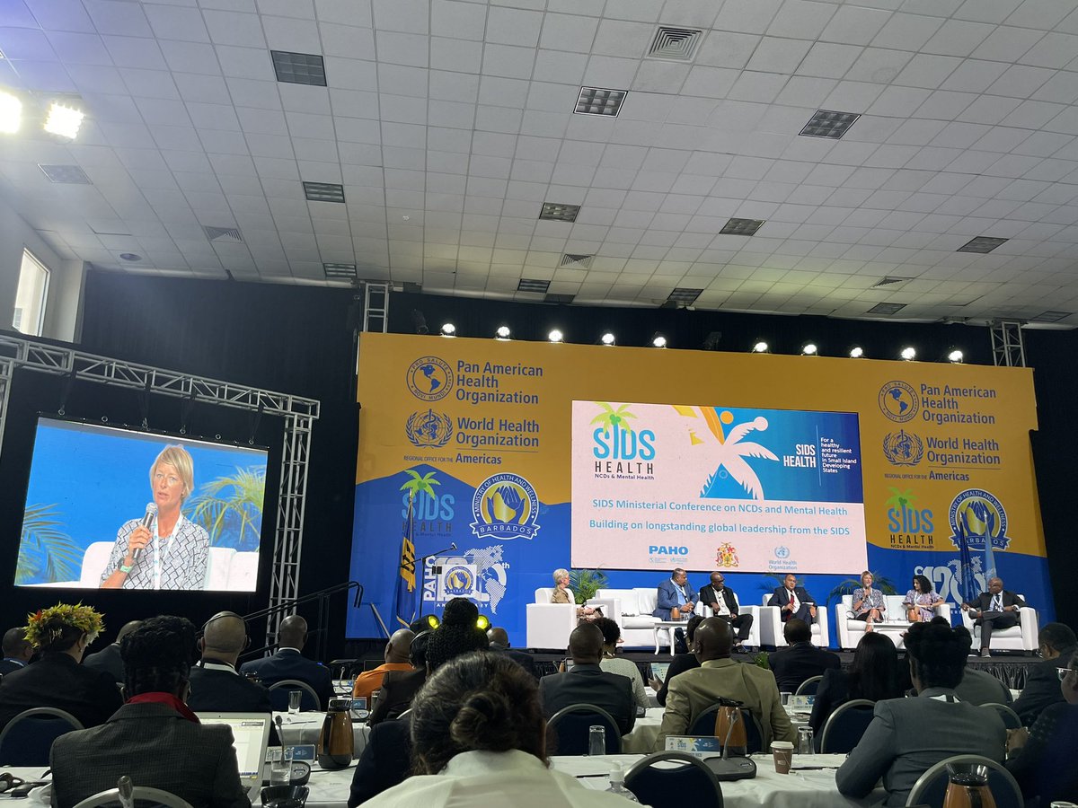 maishahutton's tweet photo. @katiedain1 @ncdalliance calling for strong action on CDOH and applauded the Bridgetown Declaration for strong CDOH language; also highlighted the need to see investment and meaningful engagement of CSOs. @HealthCaribbean https://t.co/ypDJJFQ3xO