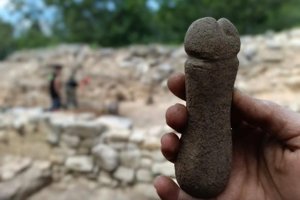 nypost's tweet photo. Archaeologists discover 6-inch stone penis used in Medieval times https://t.co/4BjcpT8qNk https://t.co/yYFlIlhbcy