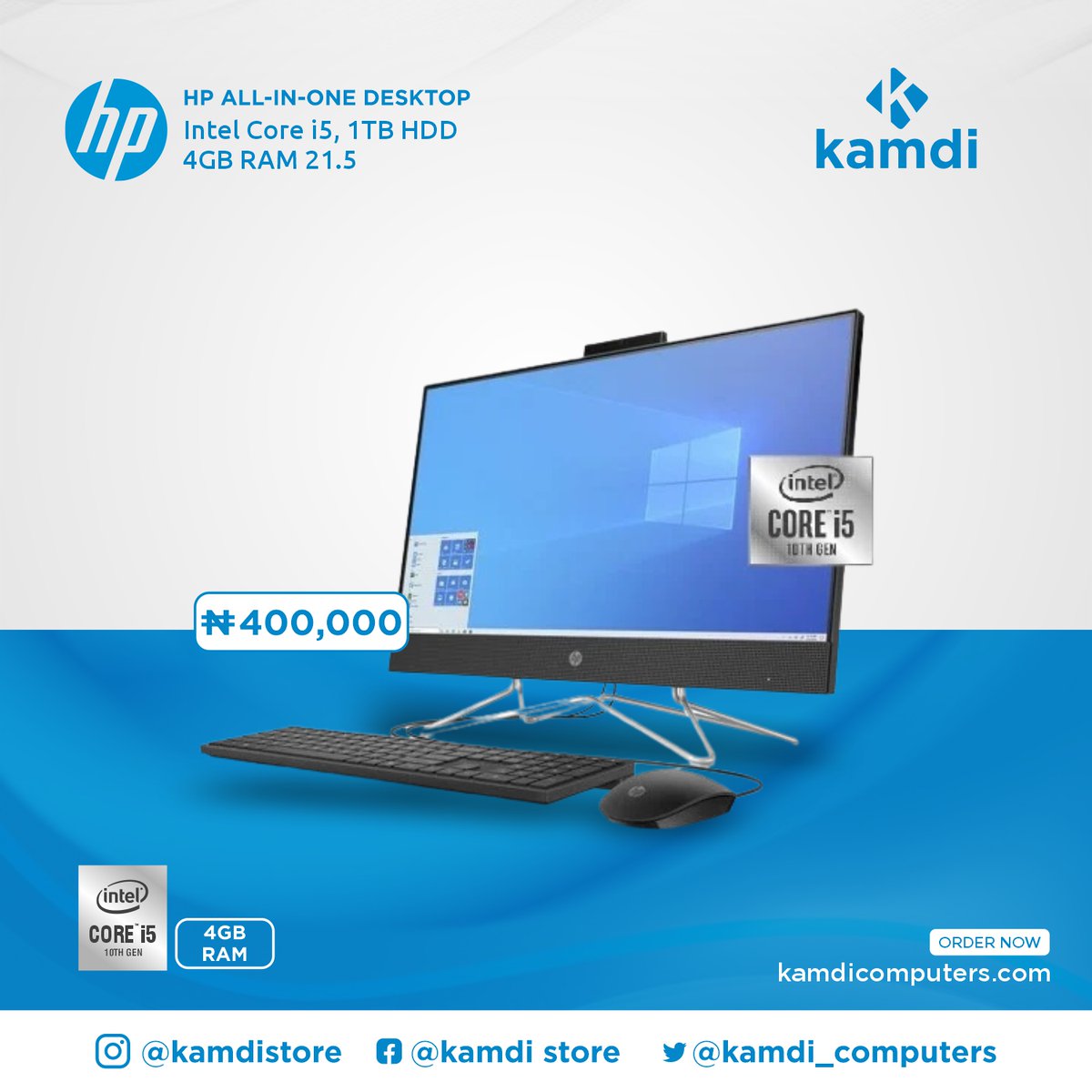 Brand New HP All-In-One Desktop Intel Core i5 1TB HDD, 4GB RAM 21.5 Ich available in our store

We deliver nationwide via DHL/GIG.

Kamdi Computers Limited: No 7 Maputo Street Wuse Zone 3
Call: 08169357253
WhatsApp: 09137366297

#kamdistore
#kamdi
#Allinone
#Abuja