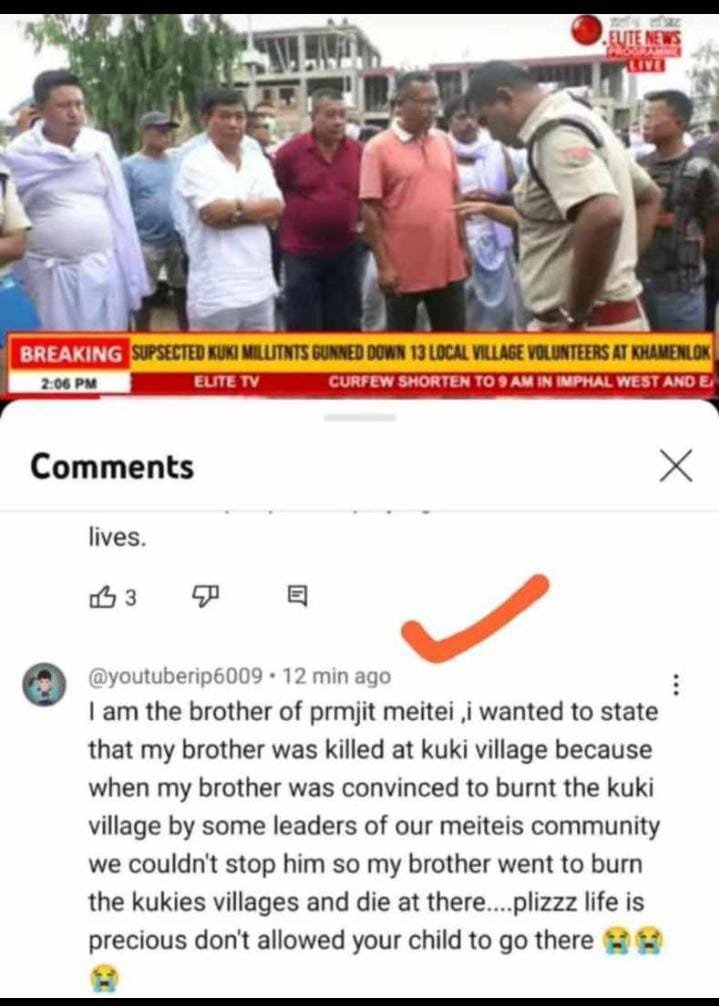 So sad ,,,to stop this madness,,the best option is #SeperateAdministration ,,May your brother RIP.You should tell your #Biren to resign,, otherwise more dark Ness is standing on the door
<a href="/airnewsalerts/">All India Radio News</a> <a href="/AmitShah/">Amit Shah</a> 
<a href="/RahulGandhi/">Rahul Gandhi</a> @Manipurviolence
@savetribals
