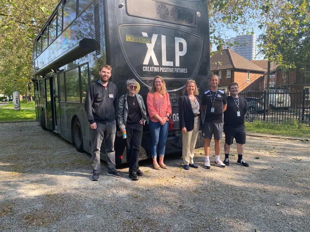 Thank you @xlplondon for a fab visit. The charity creates #positivefutures for young people from inner city communities in London. @SaddlersCompany grant supports many programmes inc the XLP Buses. These mobile youth centres offer various open access activities. #communityproject