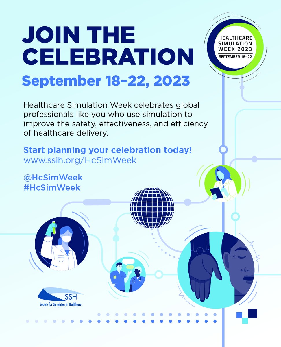 GO! 

Get into this year's #hcsimweek branding and marketing kit and get logos, marketing materials, and more!  And GET YOUR TEAM GEAR IN THE OFFICIAL STORE! 

Everything: ssih.org/Professional-D…

#hcsimweek2023 #healthcare #simulation #patientsafety #excellenceinpractice