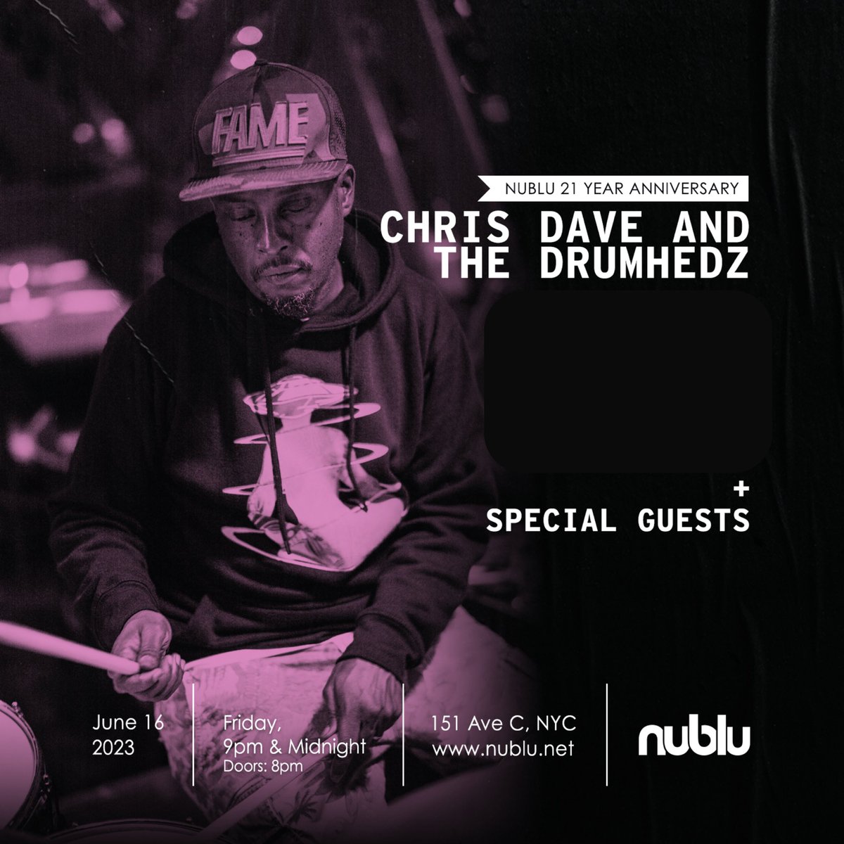 NYC, we coming again !!! See you Tom & Friday!! Head out to @nublu website, only a few tix left !! #drumhedzfamily #NUBLU #NYCmusic