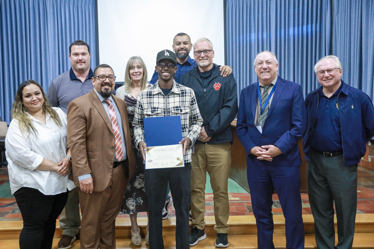 We we're excited to honor Jeremiah Bolanos last night at the board meeting for his California State Championship in the triple jump.  He has a 4.0 GPA and is going to @Cal for track and field. He's doing it #theREVWay