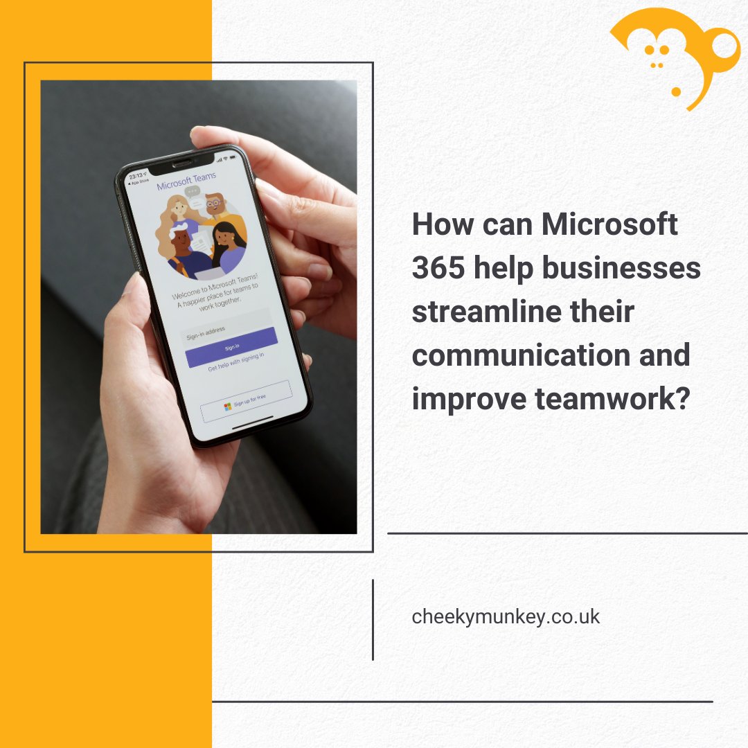 CheekyMunkeyUK's tweet image. By leveraging the communication and collaboration features of Microsoft 365, businesses can improve team productivity, foster effective teamwork, and streamline communication channels, leading to enhanced efficiency and better outcomes.

Cheekymunkey.co.uk

#SecureNetworks