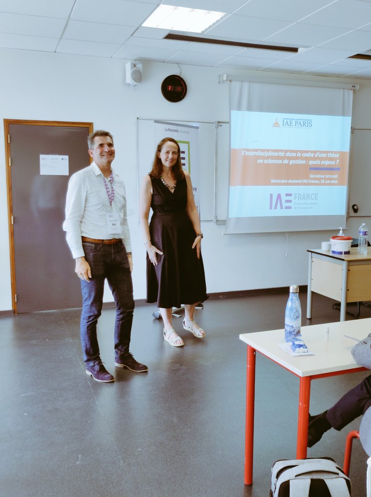 IAEFRANCE's tweet photo. Nous accueillons @SchmidtIae, professeur des universités à l'@iaeparis et conseillère scientifique en pédagogique auprès de @sup_recherche pour une conférence sur "L'interdisciplinarité dans le cadre d'une thèse en sciences de gestion : quels enjeux ?" #SeminaireDoctoralIAE https://t.co/met5H141Zz