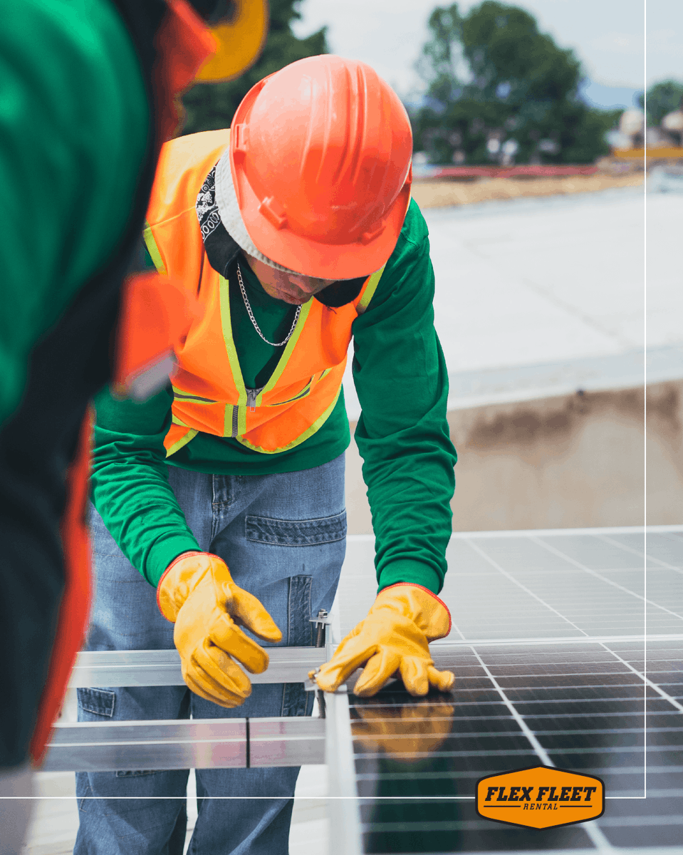 FlexFleet's tweet photo. The solar industry's popularity and growth have been promising — That's why we know the importance of solar power and getting the job done. Find how Flex Fleet Rental can help power the solar industry: https://t.co/bF8jogN837

#FlexFleetRental https://t.co/6Ujb30yewb
