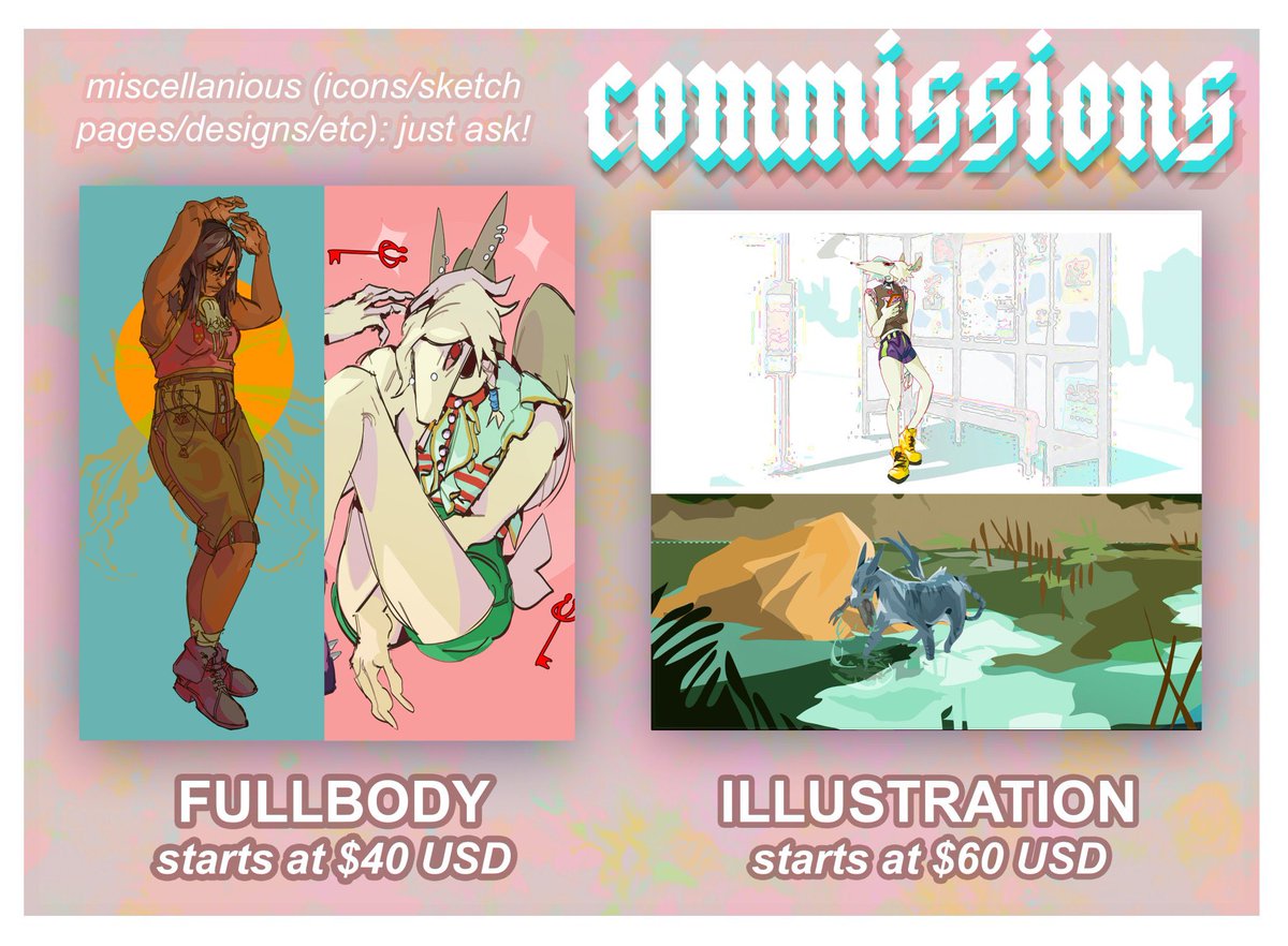 wolfbittens's tweet photo. 🐇 im ceridwen! or ceri! or sage! 🐬 i paint n draw
-> https://t.co/9bfrFGJUtO
• https://t.co/9Csd4IMoHV
• https://t.co/j5lKNpC5i7
• dm me abt commissions! https://t.co/g66g6Xjk4w