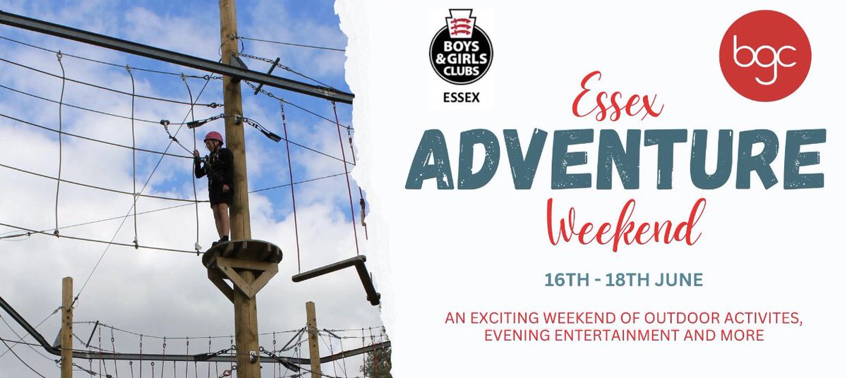 It's almost time!! This weekend almost 300 young people from #youthclubs from across the NABGC network will take part in the @EssexBGC Adventure Weekend. 

Have a great weekend!

#youthclubswork
#youthworkworks 
#StartSomewhere