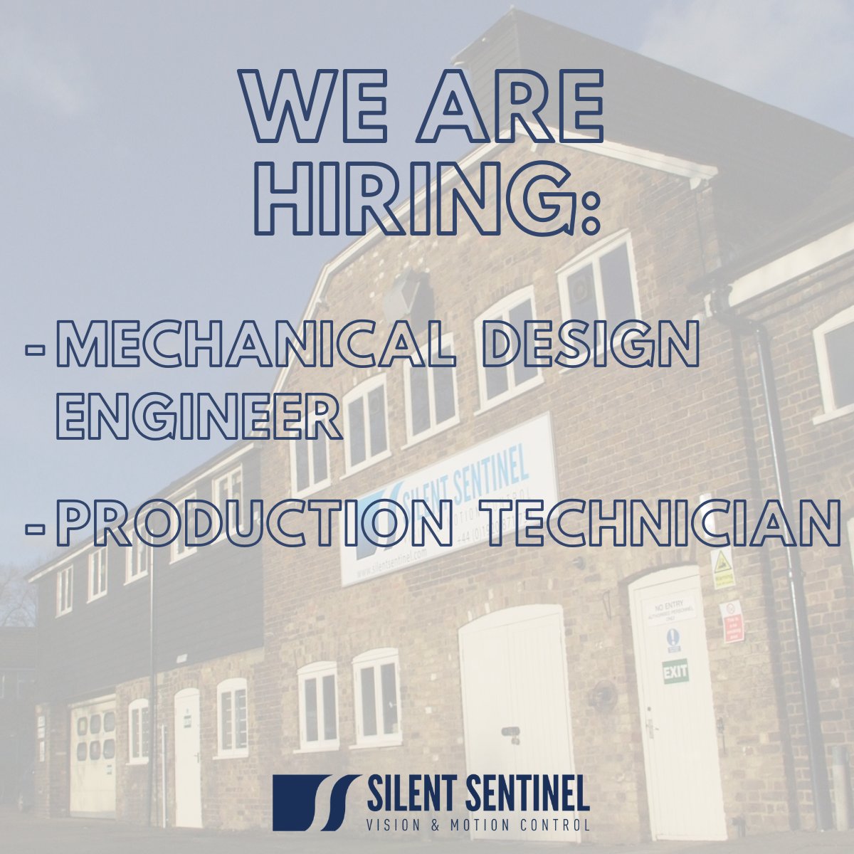 Silent Sentinel is hiring!
- A Mechanical Design Engineer
- A Production Technician

Find out more about the roles here: bit.ly/SSLCareers

Note: All jobs are based in the UK.

#WeAreHiring #MechanicalDesignEngineer #CADDesigner #ProductionTechnician