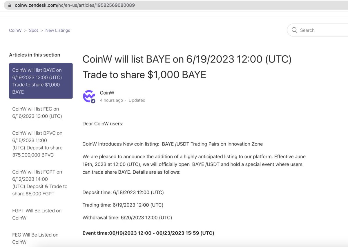 BayesianBAYE's tweet photo. Exciting news, #BAYE community! 🎉 We're thrilled to announce that BAYE is gearing up for its much-anticipated launch on CoinW Exchange! 🚀💰

Together, we will revolutionize the digital economy! 💥💎

@CoinWOfficial #BayesianBAYE #DigitalCurrency #CryptoExchange #Innovation https://t.co/JWOKdDeyWI