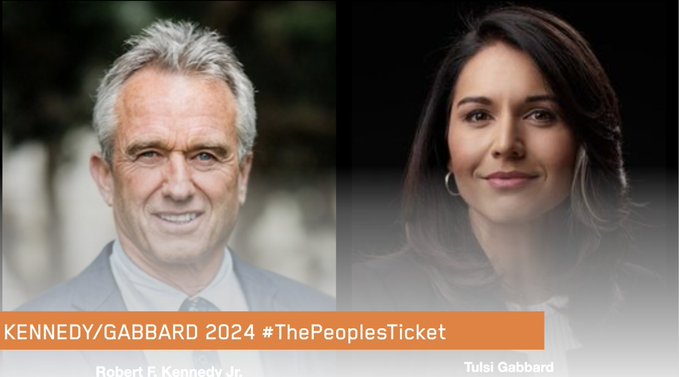 @Rfk4POTUS Tulsi Gabbard WAS a Democrat who exhibited this courage--this ability to evolve. #DeadheadsForTulsi believe she would be the ideal VP for RFK Jr, whether his candidacy takes root with Democrats, Republicans, or Independents. 
#KennedyGabbard2024 #Kennedy24