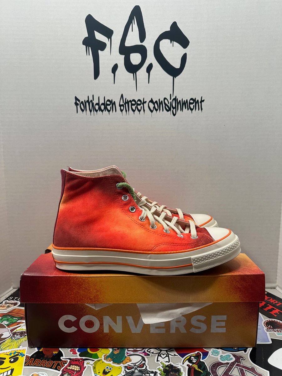 swooshgames's tweet image. Where the #converse fans out there. This is a variety #fursure with #cncpts and #kith to #golfwang with #tylerthecreator check em out now online. #ebay #supportlocal #sneakerhead #fashion #art #chucks #disney