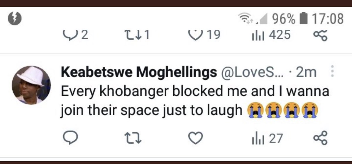 We don’t block people,people block us.Its how they drag us when we respond they block us.Tell her to unblock Khobangers..We have receipts 
#KhobangUndefined 
#KhobangTheBrand 
#KhobangMaziTwala