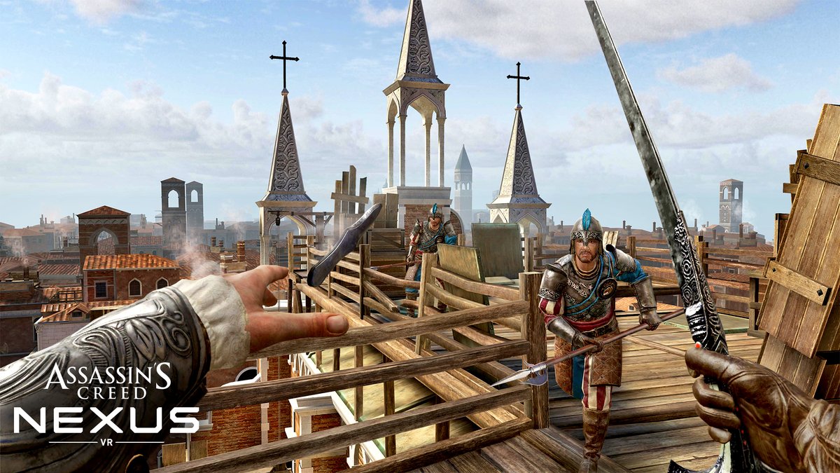 assassinscreed's tweet photo. Get ready to become the Assassin. Here’s a first look at what Assassin’s Creed Nexus VR has to offer.

Wishlist available here: https://t.co/JppUGvPn0G https://t.co/O3CeG4XvBy