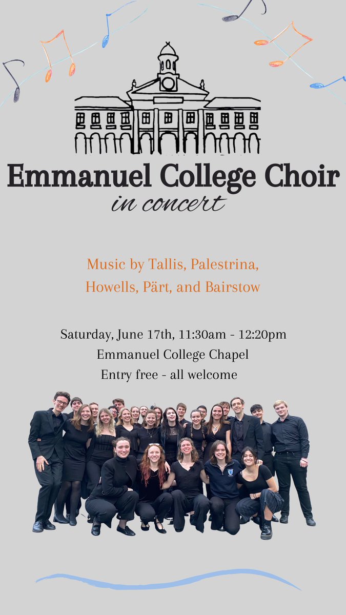 Join us on Saturday to celebrate the end of the academic year! Featuring some wonderful music we sang on our tour of Hungary…