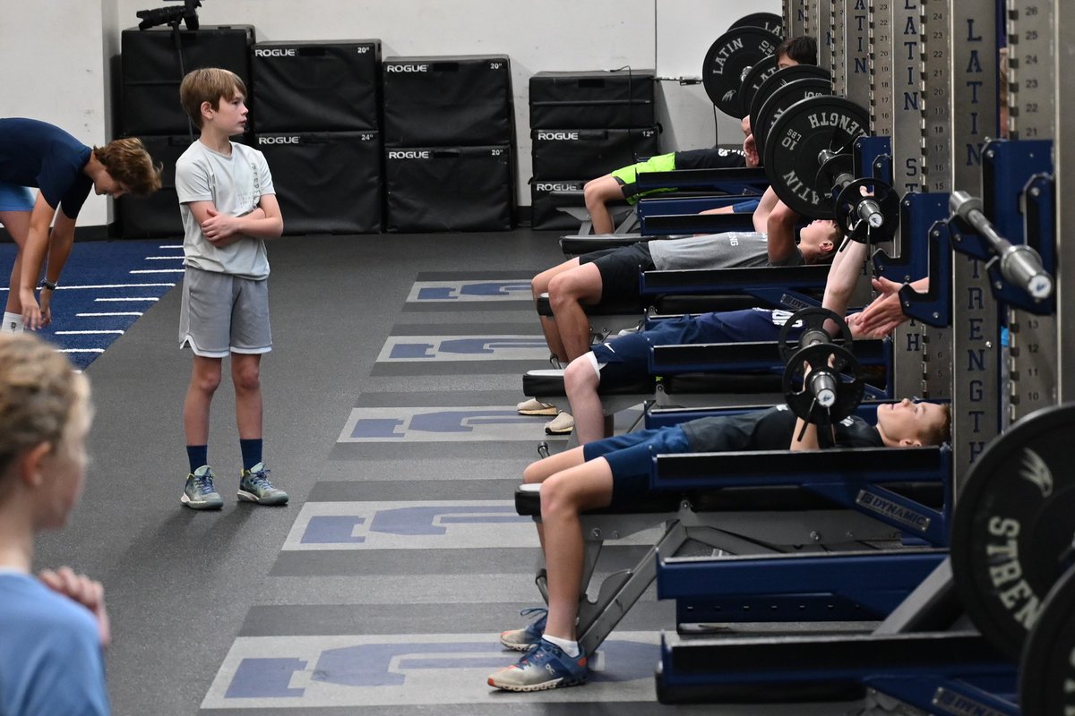 Our middle school summer strength &amp;  conditioning program is underway. Time to make some gains!
#LatinStrong