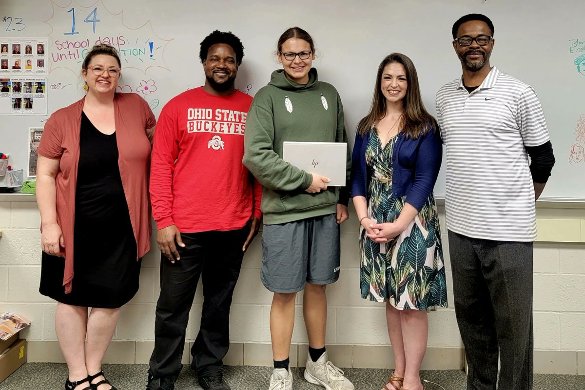This May, MTFS team members presented MN Teacher of the Year Michael Houston (in red) with a computer to gift to Waate Aubid, an Indigenous student heading to Bemidji State to pursue a teaching career. We’re thrilled to support Waate’s educational pursuits, and wish him the best!