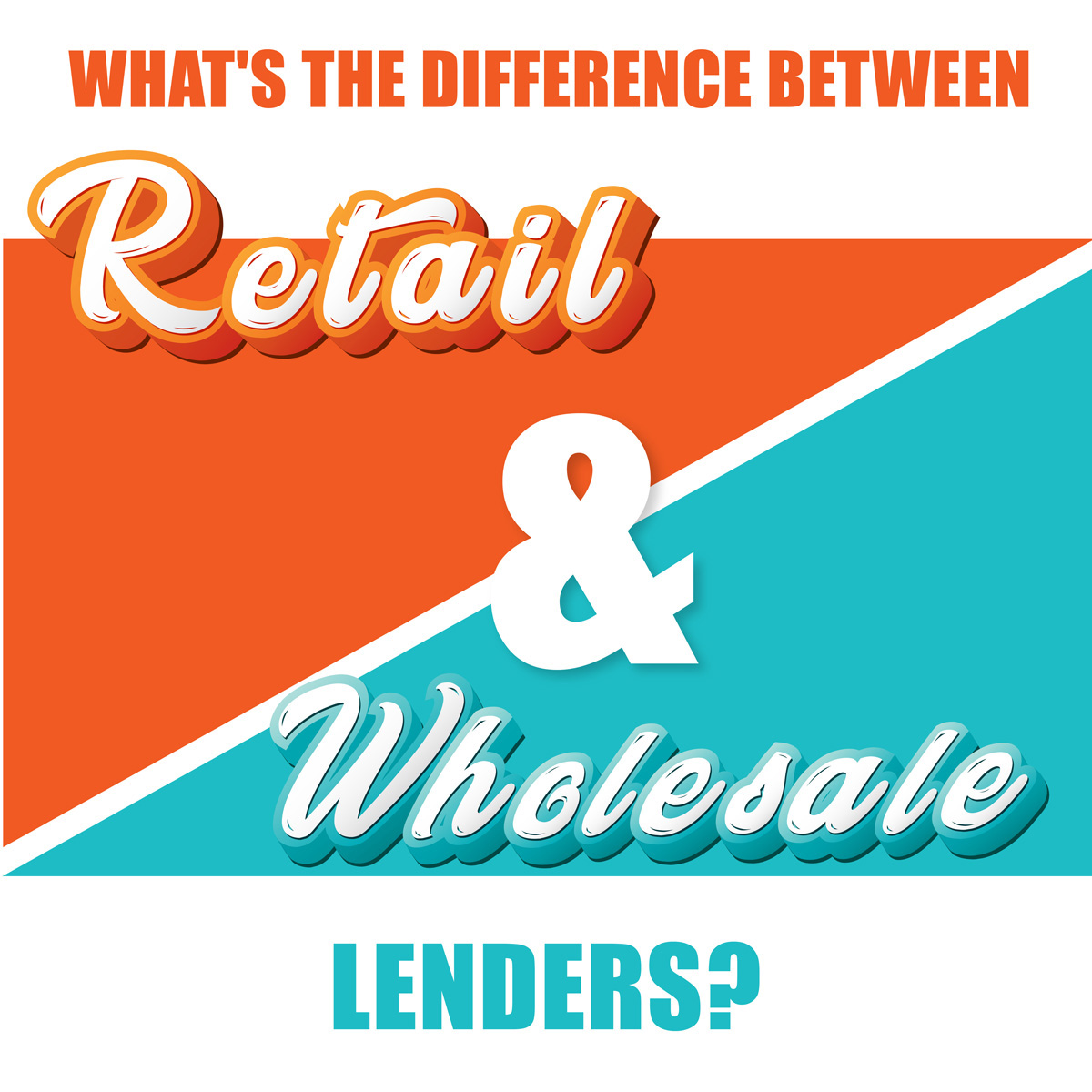 Retail lenders (like your bank) handle everything in-house and offer only their in-house products. Wholesale lenders work exclusively with mortgage brokers like me, meaning you get wholesale rates and access to a much larger variety of loan products. (954)330-2624