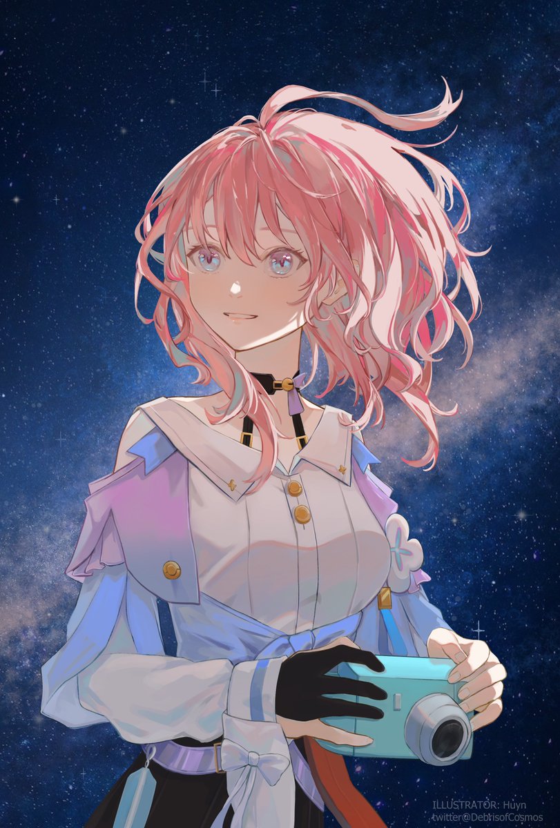 DebrisofCosmos's tweet photo. Preserve
he universe is so vast that words cannot describe it. 
"It's beautiful, isn't it? Let's take a photo together!" 
Maybe we will forget in the future, but right now, the photo will preserve our moments.
#HonkaiStarRail #崩壊スターレイル #March7th #三月七 https://t.co/vKrXoJPjnT