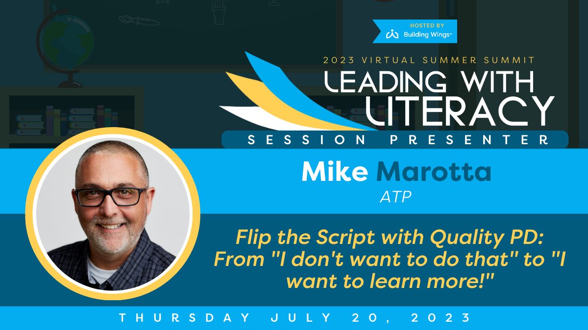 If you follow #ATChat on Twitter or have read the book co-authored by Mike Marotta, ATP, @inclusive365, then you know of @mmatp. Mike will be one of 12 special education, literacy and AT experts presenting at #BWSummerSummit. Learn more and register at: bit.ly/3ZG8ePI