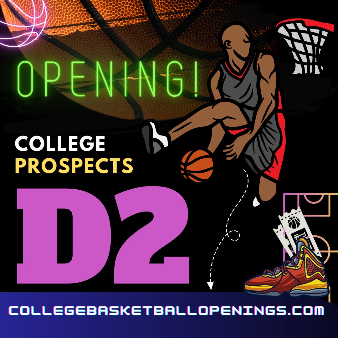 🚨NCAA D2 Looking to Fill Last Position! 2023🚨
RETWEET & LIKE to HELP PLAYERS 👀this information🎯 
🏀TAG - UNSIGNED SENIORS
🏀TAG - POST GRAD
🏀TAG - JUCO GRADS 
🏀TAG - TRANSFERS

Who fits this description!! 👇⬇️⬇️