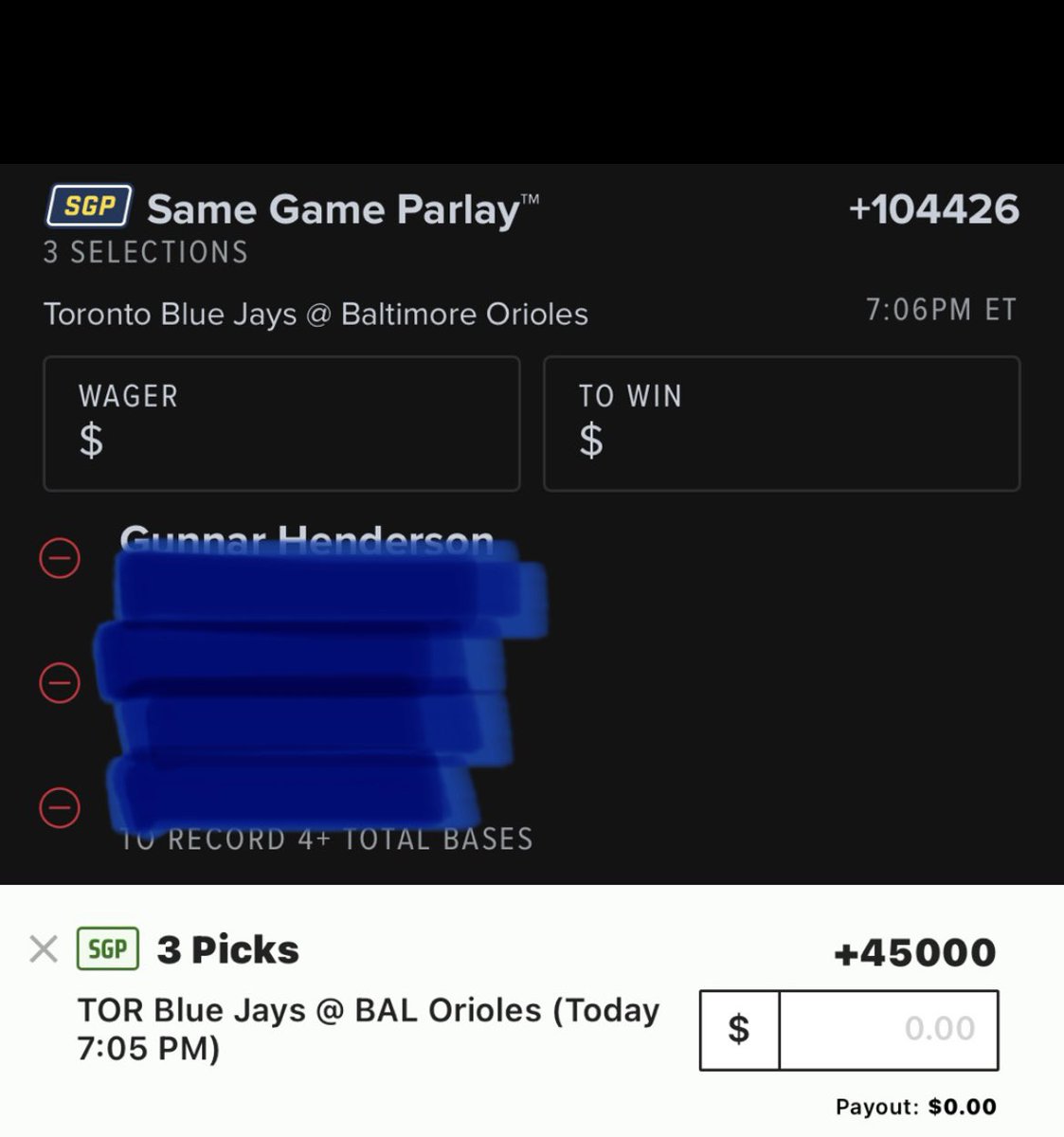 1Propgod's tweet photo. 🚨GOT ONE🚨
3 legs- 104,000 on FD ❗️
59,000 higher than DK

2/3 hit yesterday too 

If you want in just rt / ❤️ and shoot me a dm once u finish. I’m sending to 25 today 🚀
#GamblingTwitter #SportsPicks #MLBPicks https://t.co/yZWmruEdqp