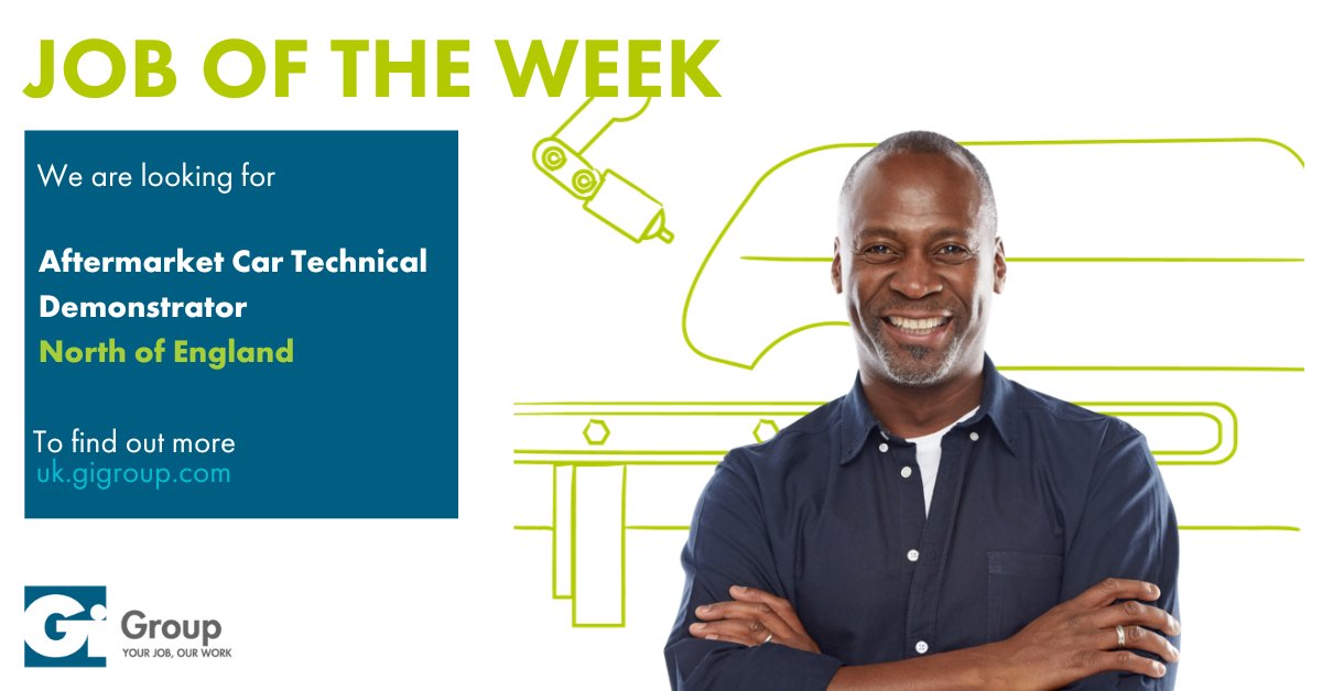 Job of the week 🚨

Encore is now part of <a href="/GiGroupUK/">Gi Group UK</a>  and we’re hiring for an Aftermarket Car Technical Demonstrator in the North of England.

Click here to read the full job spec and apply:  uk.gigroup.com/job-offer-deta…

#Jobs #Hiring