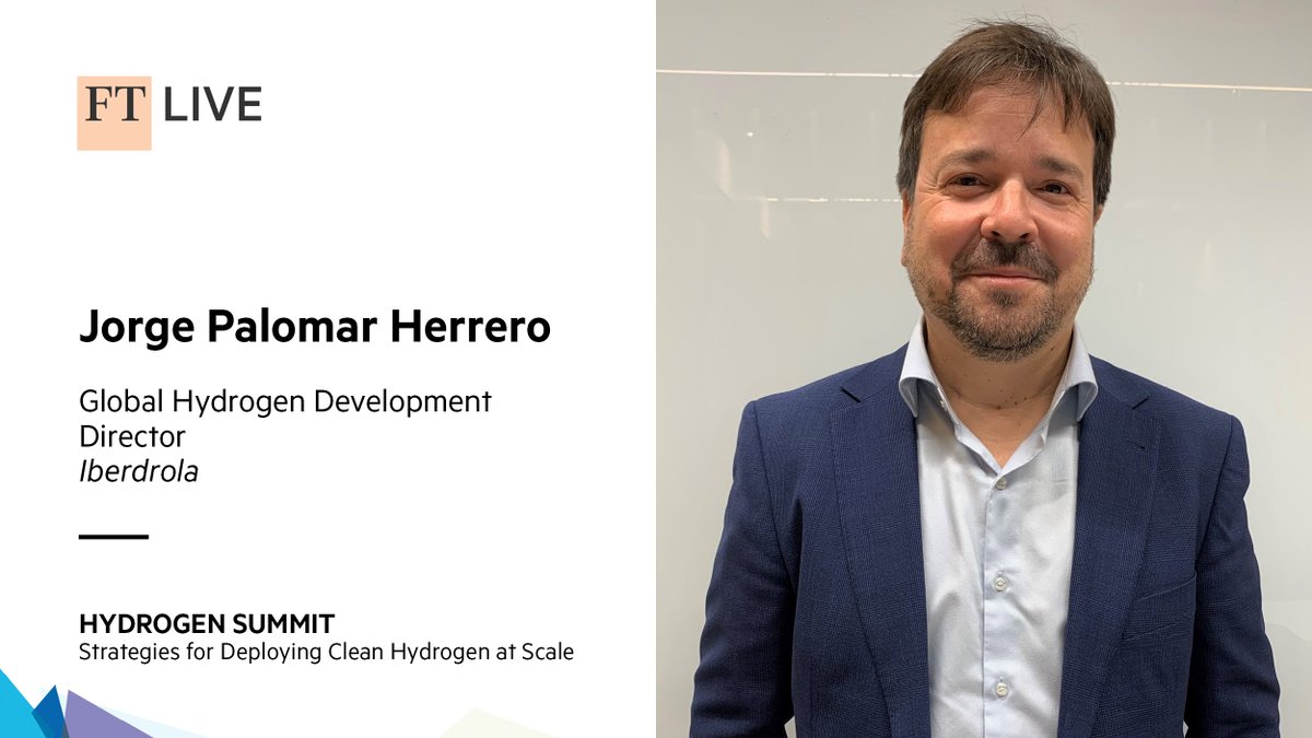 Sign up to hear our Global Hydrogen 🔋 Development director, Jorge Palomar, speak on a panel at @FTLive ‘s #FTHydrogen Summit 👇🏼

🗓️Thursday 15th June at 14:40 BST, hosted by @NathalieThomas3

bitly.ws/Iaet 
#GreenHydrogen #renewables