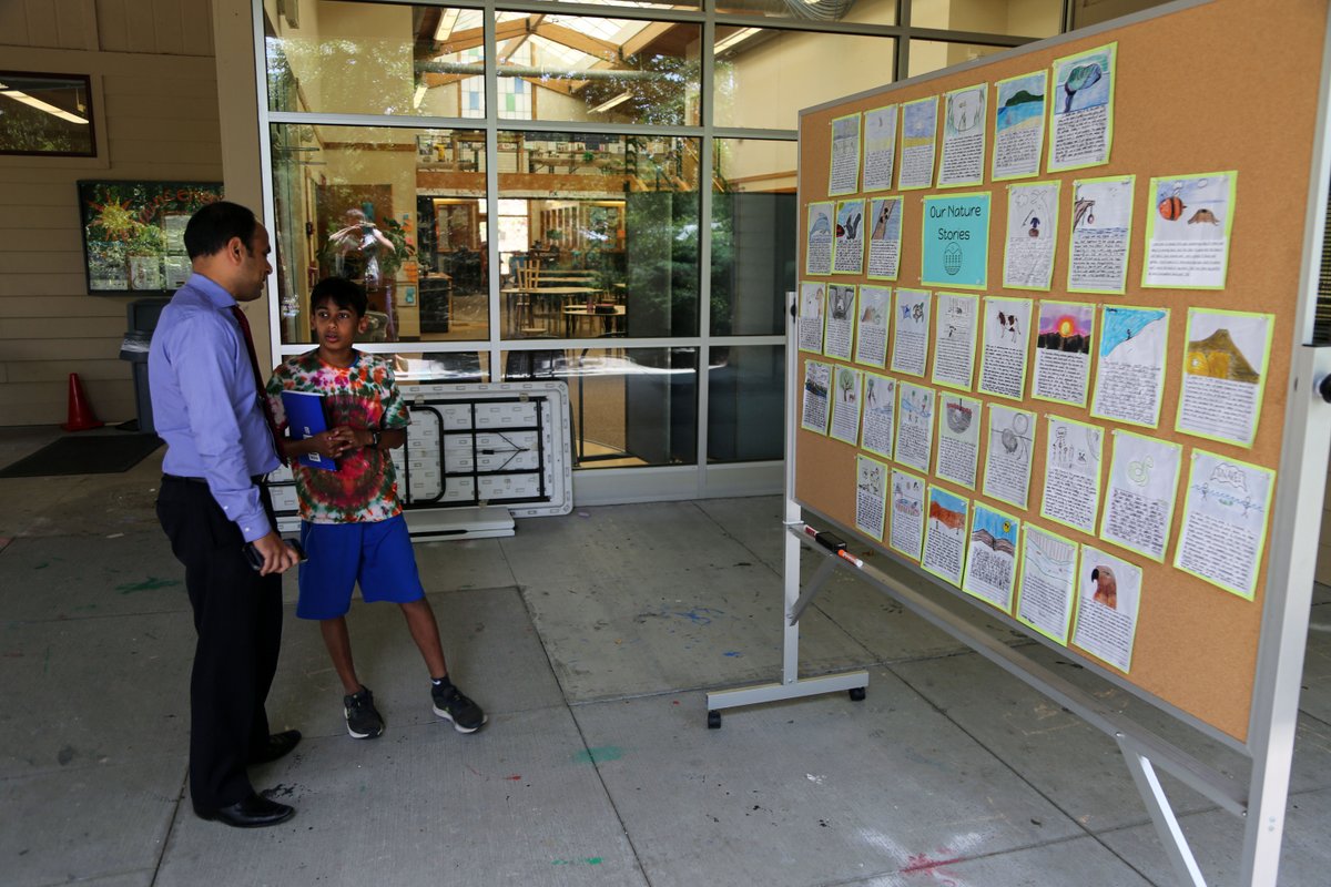 DukeSchool1's tweet photo. Our sixth-graders created four trails around #DukeSchool campus and a sculpture garden for their final project this year. Our upstanders became advocates for small changes that can have a significant impact and how people can improve their communities through design thinking. https://t.co/mu9zVPkv7S