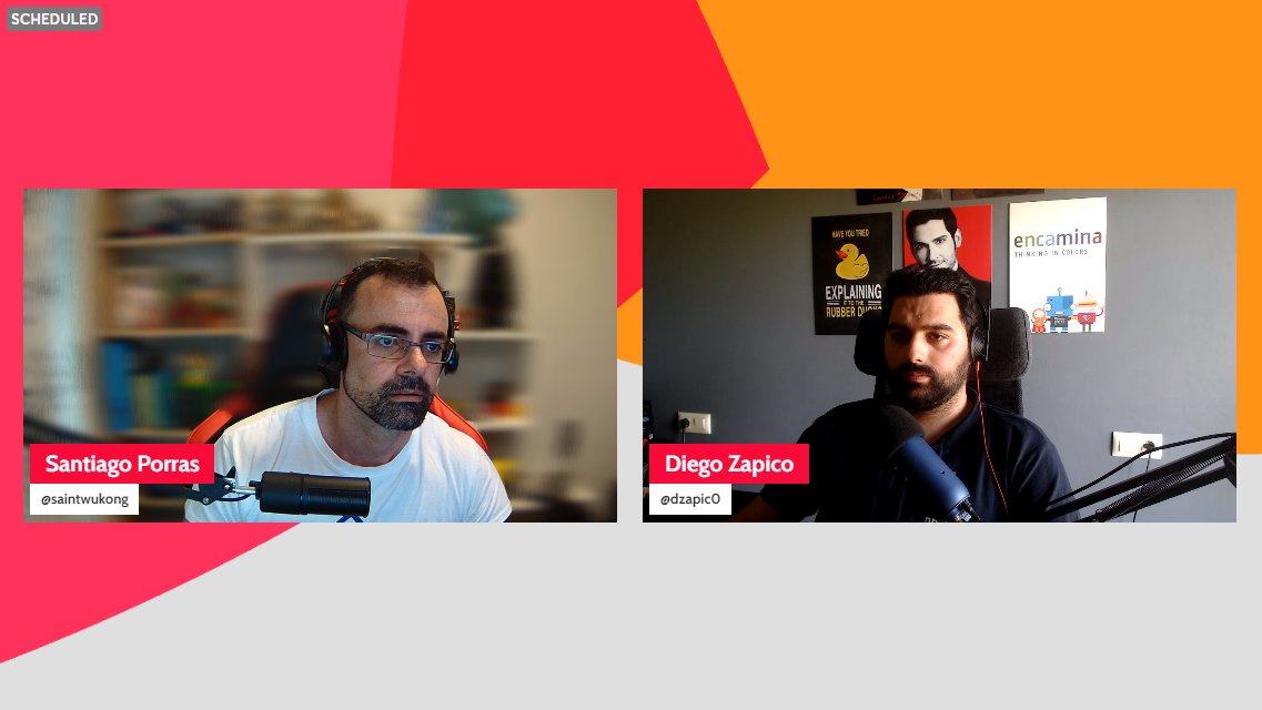 <a href="/dzapic0/">Diego Zapico</a> y un servidor esperando a <a href="/adiazcan/">Alberto Diaz Martin</a> para iniciar el #unplugged90...  para hablar de #azurecontainerapps y #azureappservice youtube.com/live/3DcgbXwfK…