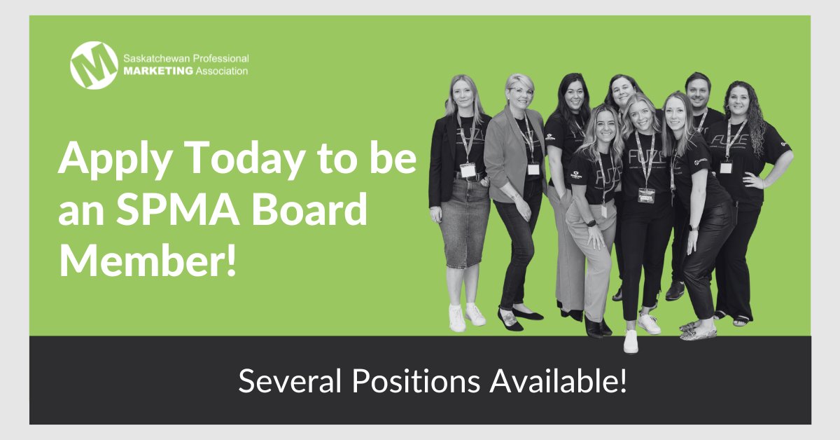 Our Board of Directors is looking to add more members! If you're looking for an opportunity to get involved in your #marketing community, #network with like-minded individuals and plan exciting #events - we have a role for you!  Apply today: saskmarketing.com/board-recruitm…