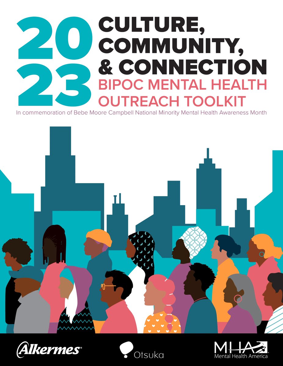 Hot off the presses: Our 2023 #BIPOCMentalHealth Toolkit is here! 🎉 This year’s campaign is all about the power of culture, community, and connection for Black, Indigenous, and People of Color (BIPOC). Learn more and find #resources at mhanational.org/july.