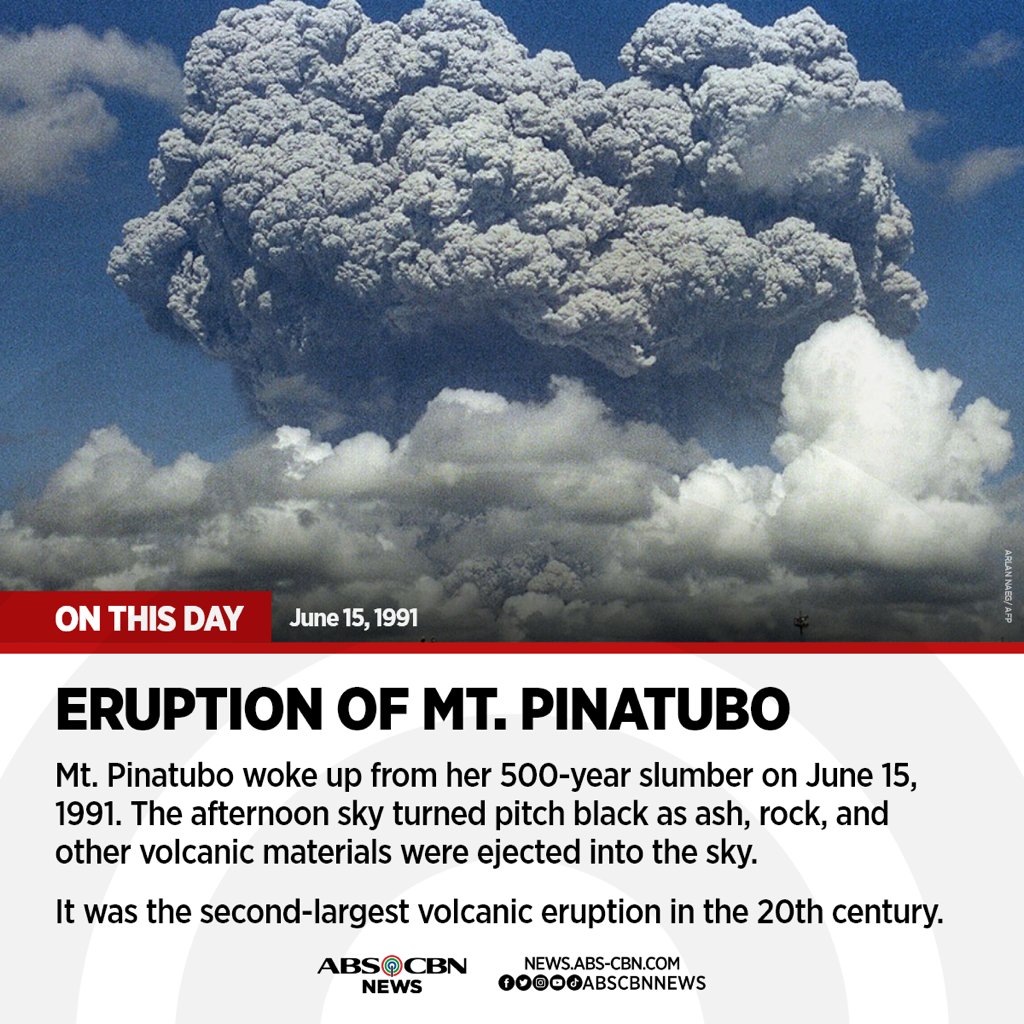 Nasaan ka nang pumutok ang Mt. Pinatubo noong 1991?

Balikan ang aming ulat: abscbn.news/3p8937x