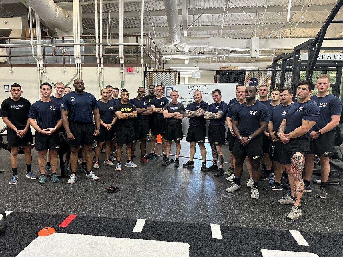 2F6 (@t_whitfield1942) on Twitter photo Great PT this morning with <a href="/BestJobEver1/">Todd Sims</a> and the backbone of 2F! <a href="/FORSCOM/">FORSCOM 🇺🇸</a> <a href="/GeneralMXG/">Michael X Garrett</a> <a href="/Beags_Beagle/">Milford H. Beagle, Jr.</a>
FFTS
5x Rds for 1-min execute; 20 sec. rest:
-12x log shoulder press
-12x Pendlay row
-15 Cal. ASLT Bike
-100-yd KB front Carry
-15 Cal. Skierg
-12x BB Bench
-15 Cal. Rower Great PT this morning with <a href="/BestJobEver1/">Todd Sims</a> and the backbone of 2F! <a href="/FORSCOM/">FORSCOM 🇺🇸</a> <a href="/GeneralMXG/">Michael X Garrett</a> <a href="/Beags_Beagle/">Milford H. Beagle, Jr.</a>
FFTS
5x Rds for 1-min execute; 20 sec. rest:
-12x log shoulder press
-12x Pendlay row
-15 Cal. ASLT Bike
-100-yd KB front Carry
-15 Cal. Skierg
-12x BB Bench
-15 Cal. Rower