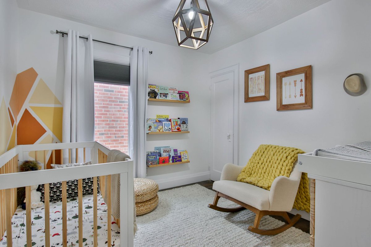 RealEstateFVBC's tweet photo. A nursery serves as a safe, comfortable, and nurturing environment for a child's early years. 

What do you think of this nursery? Let me know down below. https://t.co/t11y9IE9a4