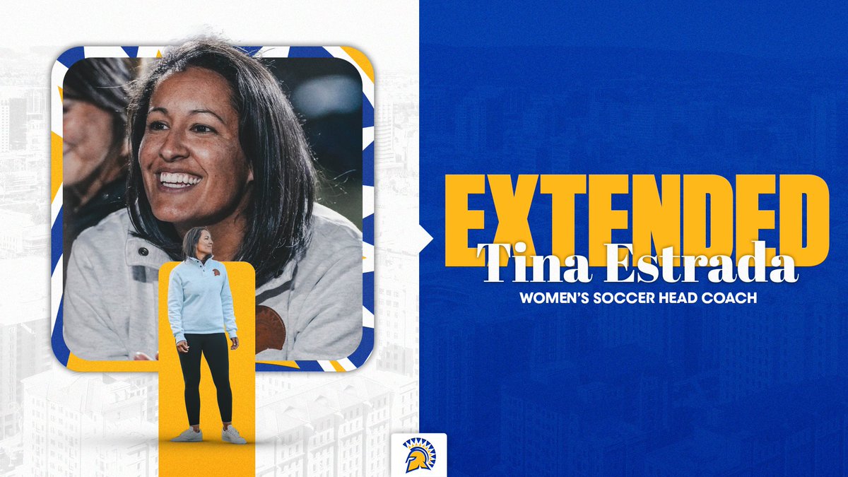 Congrats to Coach Estrada on her 3️⃣-year extension to lead the @sjsusoccer program through 2️⃣0️⃣ 2️⃣6️⃣.

➡️ bit.ly/3oV7ZEg | #AllSpartans