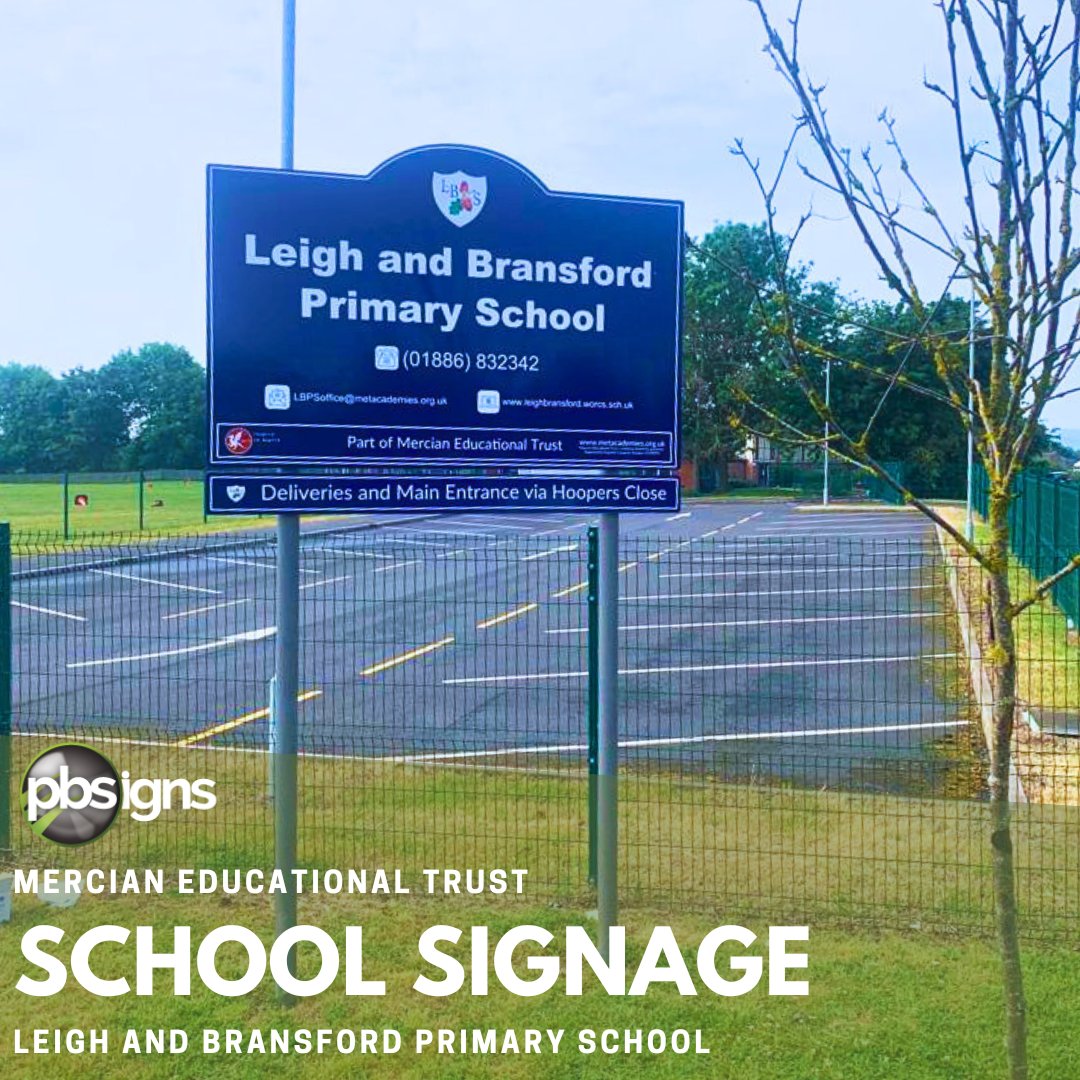 pb_signs's tweet photo. Shiny new signage manufactured and installed for Leigh and Bransford Primary School ๐ท๐ท
@MET_STSS #schoolsignage #panelandpost #printpartner #qualityquickly #bespokesolutions https://t.co/CtZryWqRfe