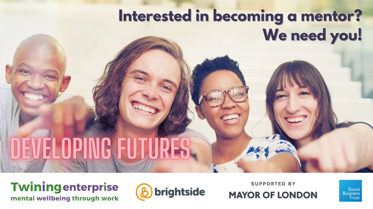 Twining_news's tweet image. Are you interested in developing your own #mentoring skills? We’re delivering #DevelopingFutures a funded 12-week e-mentoring programme for young people from ethnic minority backgrounds facing #mentalhealth challenges. Contact us twiningenterprise.org.uk/about_us/conta… @MayorofLondon @LDN_gov