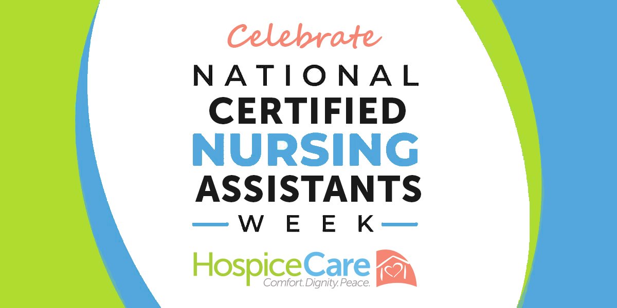 Help us celebrate our certified nursing assistants today as we start national CNA Week! CNAs are an essential part of our hospice team, helping patients with everyday personal care and hygiene, while supporting them and their families emotionally. Thank you, CNAs, for all you do!