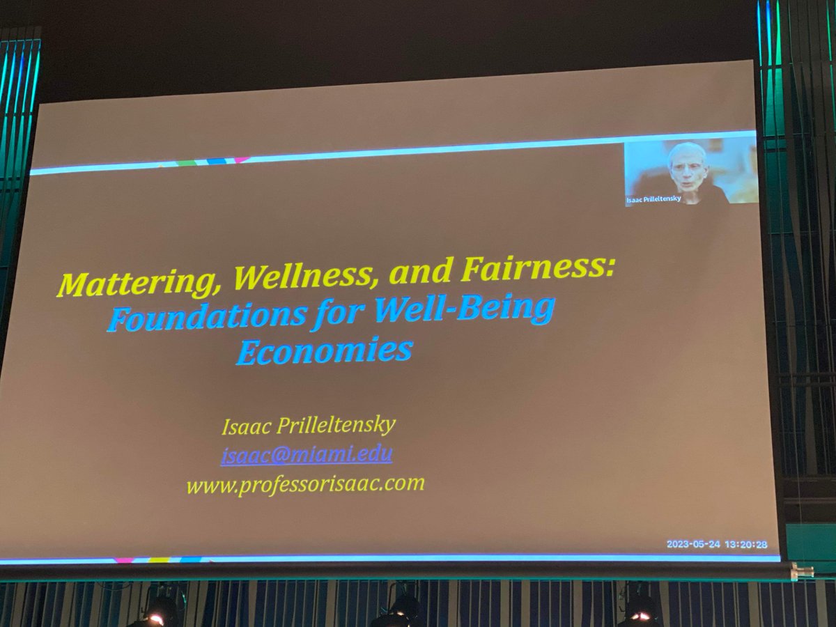 UM School of Education & Human Development (@umiamisehd) on Twitter photo #UMSEHD’s <a href="/prilleltensky/">Isaac Prilleltensky</a> delivered an insightful prerecorded talk on the need for countries to invest in mattering, wellness, and fairness in order to promote the well-being of citizens at the inaugural Wellbeing Economy Forum in Reykjavik, Iceland! #WellbeingEconomyForum #UMSEHD’s <a href="/prilleltensky/">Isaac Prilleltensky</a> delivered an insightful prerecorded talk on the need for countries to invest in mattering, wellness, and fairness in order to promote the well-being of citizens at the inaugural Wellbeing Economy Forum in Reykjavik, Iceland! #WellbeingEconomyForum