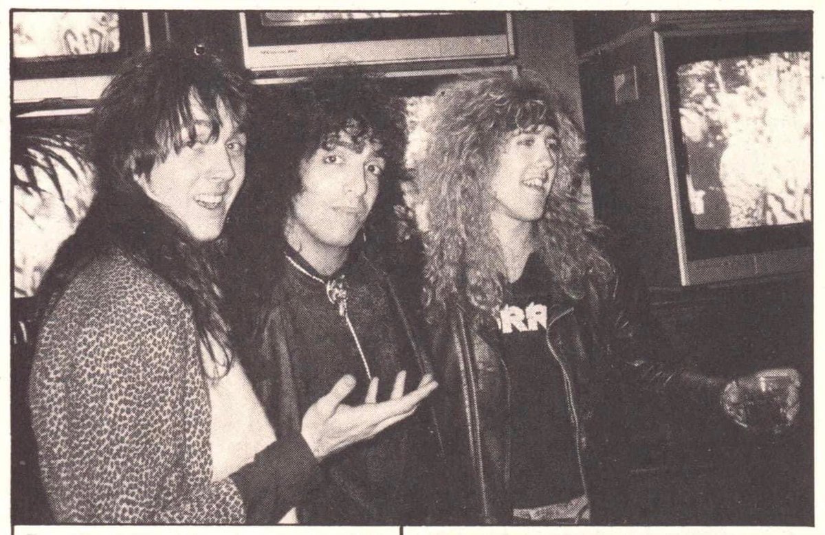 1985ish
Ron Keel, Paul Stanley, Jaime St James…NYC after party somewhere. 
@ronkeel @PaulStanleyLive