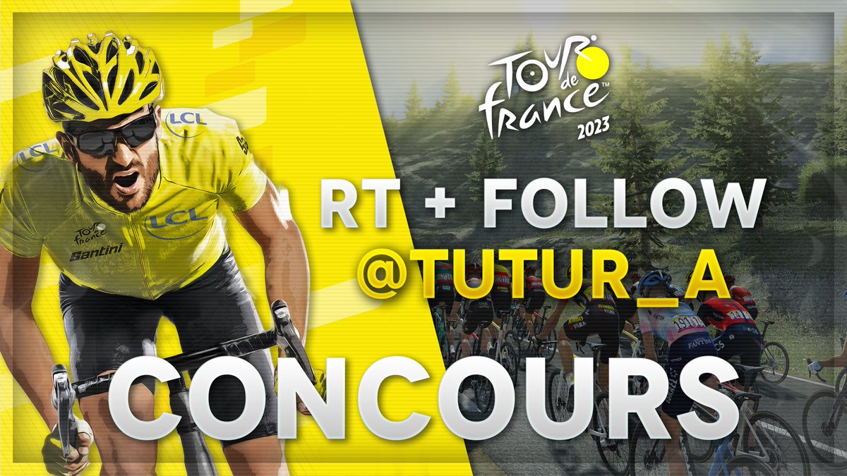 TuTuR_A's tweet photo. 🎁 CONCOURS 🎁

Grâce à @PCyclingManager je vous offre 2 jeux Tour de France 2023 sur la plateforme de votre choix. 🚴‍♂️

Pour cela : RT + Follow @TuTuR_A

TAS dimanche 18 juin. 🍀

#GIVEAWAY #CONCOURS https://t.co/eEvYPCi5tI